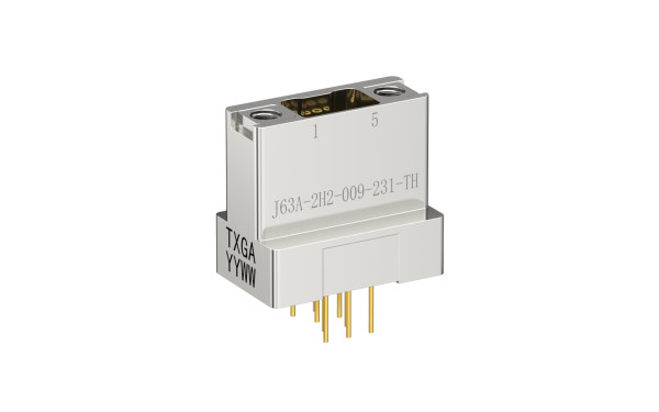 超微D形连接器, 9位, 母, 垂直(180度), 通孔焊接, 黑色 (J63A-2H2-009-231-TH)