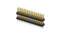 Pin Header 2.00mm, Double row, 4Circuits, 180° Vertical(DIP), Gold flash, PA6T