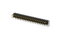 Pin Header 2mm, Double row, 6Circuits, 90° Angle(DIP), 1μ", PA6T