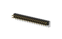 Pin Header, 2mm, Dual row, 44Circuits, Right angle(90°), Through hole, Gold flash, PA6T