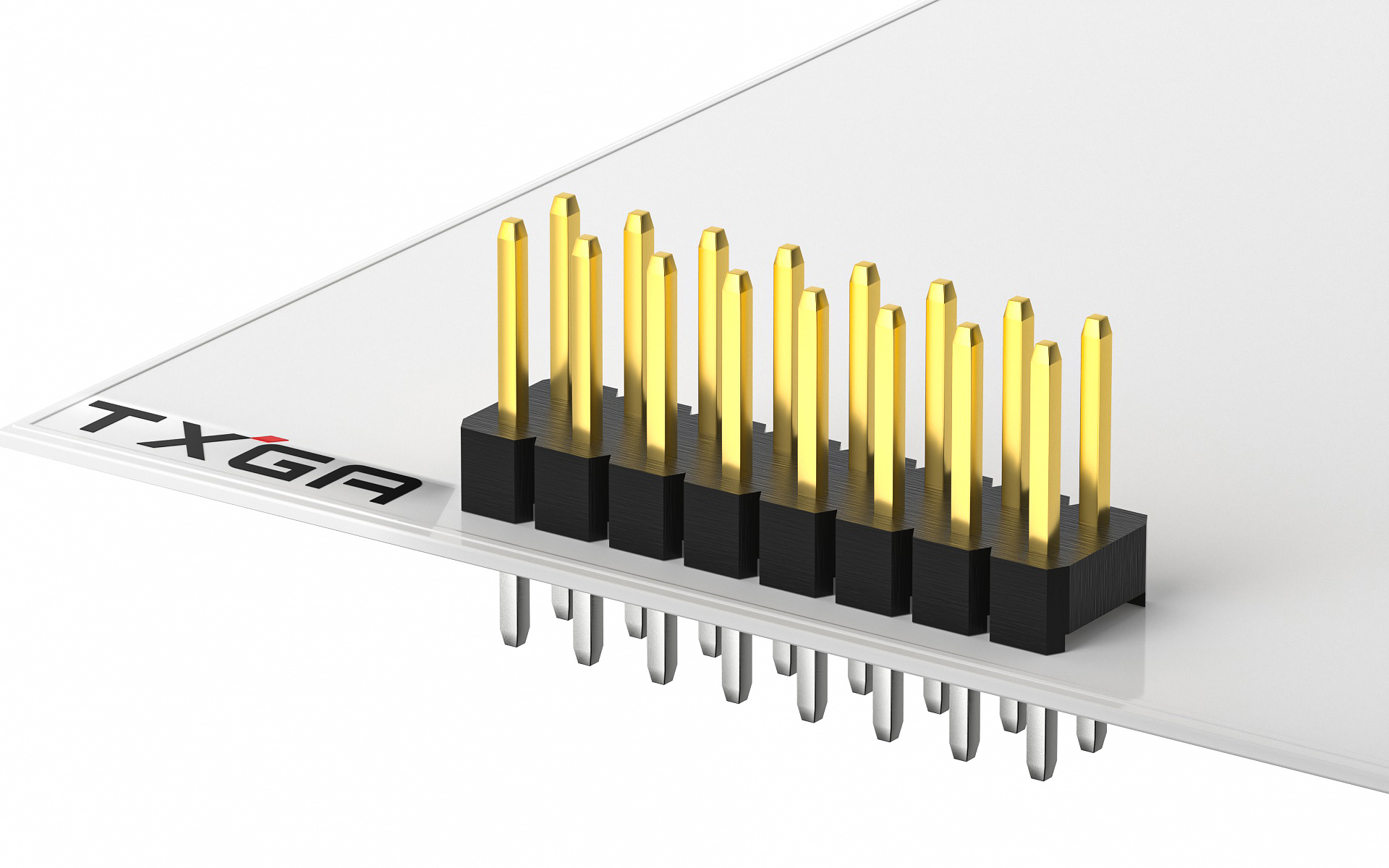 Pin Header 2.54mm, Double row, 6Circuits, 180° Vertical(DIP), 1μ