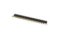 Pin Header 2.54mm, Single row, 4Circuits, 90° Angle(DIP), Gold flash, PA6T