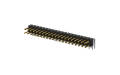 Pin Header 2.54mm, Double row, 10Circuits, 90° Angle(DIP), 1μ", PA6T