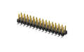 Pin Header 2.54mm, Double row, 12Circuits, 180° Vertical(SMT), Gold flash, PA6T