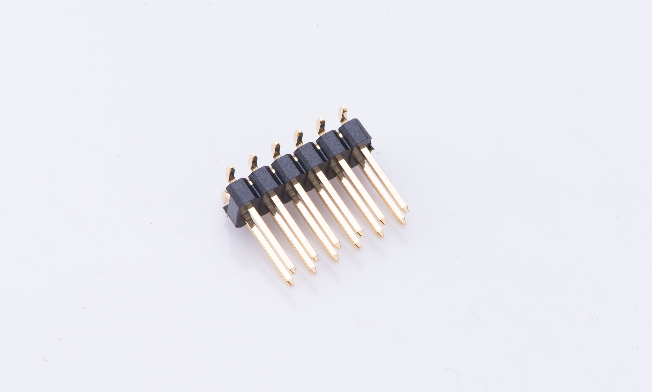 Pin Header 2.54mm 180°Vertical Double row 12Circuits(SMT)(1μ'')