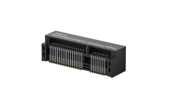 Mini PCIe, 0.8mm, 母, 52位, 直角(90度), 表面贴装, 黑色, H=4mm