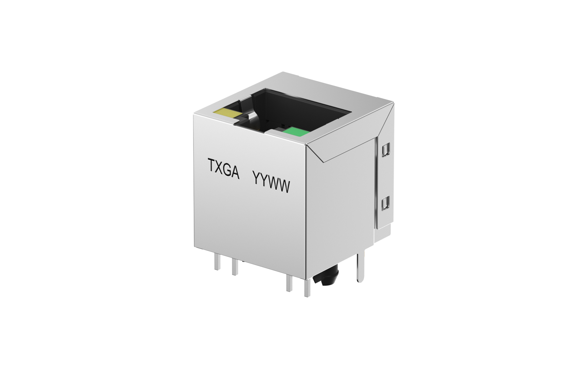 RJ45 Connector 180°Vertical, 1Port, 3μ