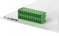 Terminal block, 3.5mm, Socket, 4Circuits, Right angle(90°), Through hole, Green