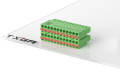 Terminal block, 3.5mm, Plug, 4Circuits, Vertical(180°), Green