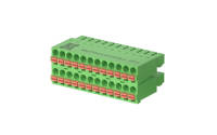 Terminal block, 3.5mm, Plug, 10Circuits, Vertical(180°), Green