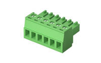 Terminal Block, 3.81mm, Plug, 2Circuits, Vertical(180°), Green