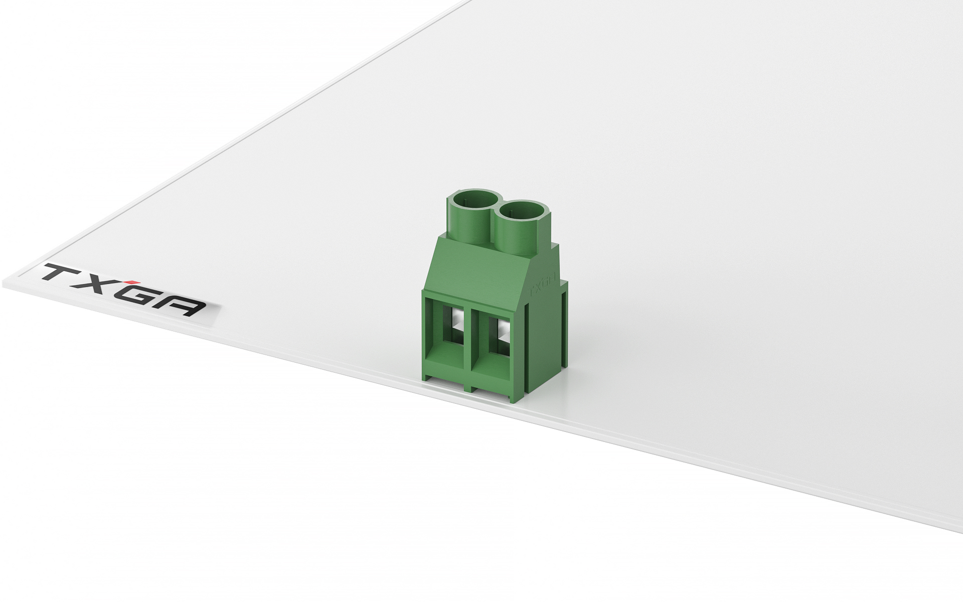 Terminal Block,6.35mm,Plug,2Circuits,Right angle(90°),Through hole,Green
