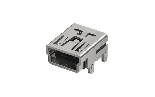 Mini USB 90°插件 5触点 母座
