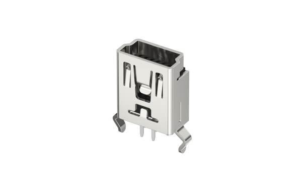 Mini USB 180°插件 5触点 母座