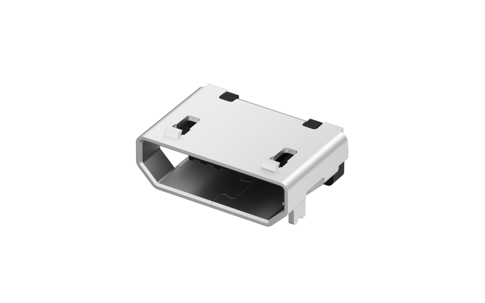 Micro USB 5Circuits, Female, 90° Angle (SMT) (Without peg)