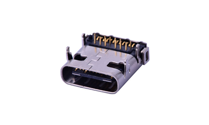 USB3.1 C-type 24Circuits 90°Angle Female(SMT+DIP)
