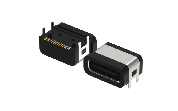 防水USB3.1 C型 16触点(表面贴装) ,母座 ,卧贴