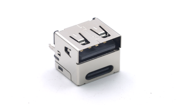 组合连接器 USB3.1 C型 14触点 / A型 4触点 ,母座 ,180°插件