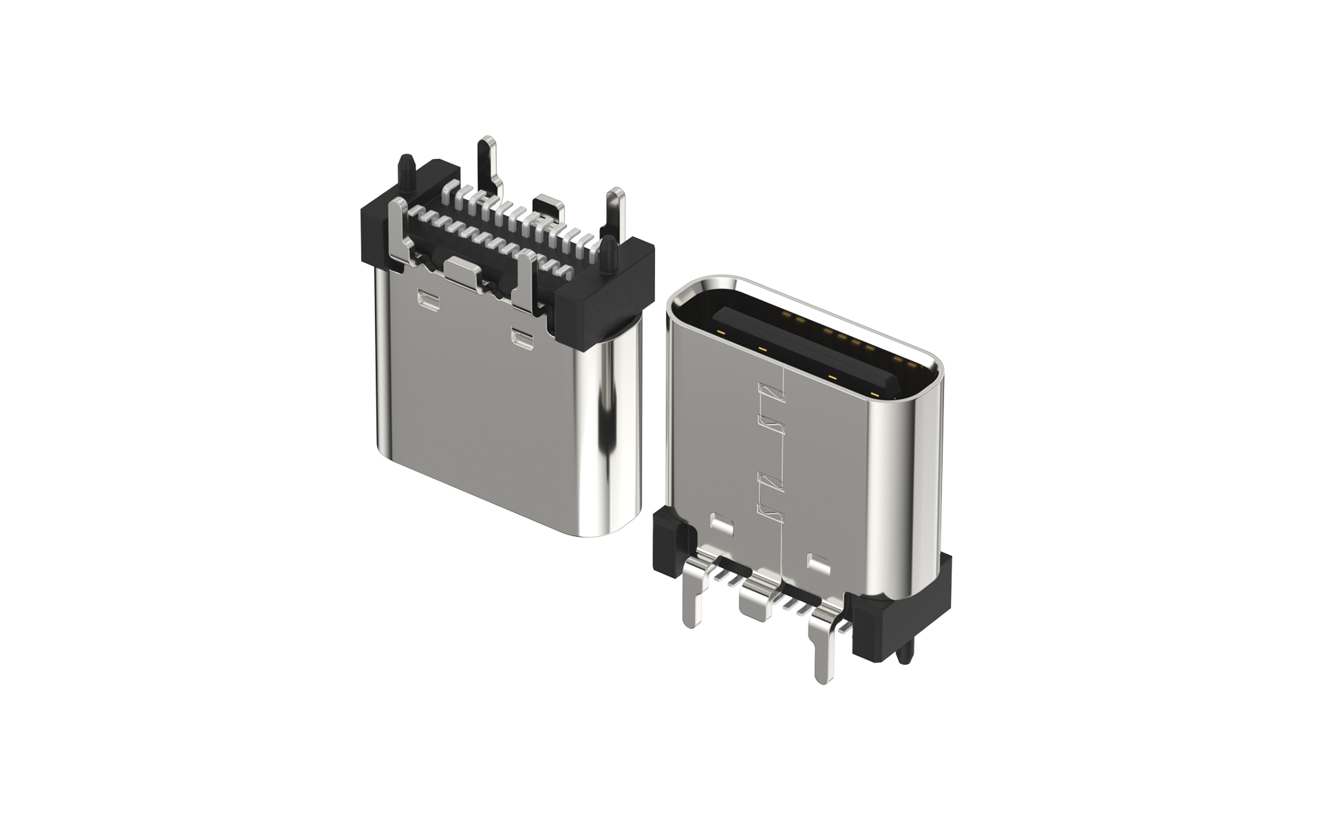 USB3.1 C-type 24Circuits, FEMALE, 180° Vertical(SMT) (H8.8)