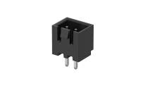 Wafer 2.5mm 180°Vertical 2Circuits (DIP) Black