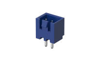 Wafer 2.5mm 180°Vertical 2Circuits (DIP) Blue