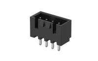 Wafer 2.5mm 180°Vertical 4Circuits (DIP) Black