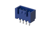 Wafer 2.5mm 180°Vertical 4Circuits (DIP) Blue