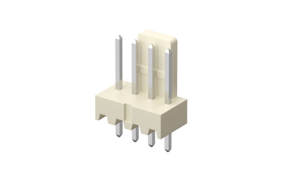 板装插座 2.54mm 插件180 ° 4位 米黄色