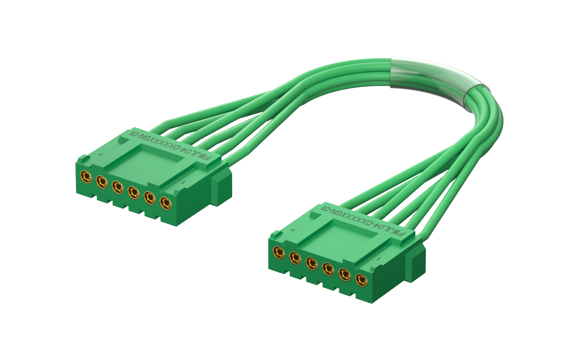 JL4, Two-way plug cable, 6Circuits, L=500mm