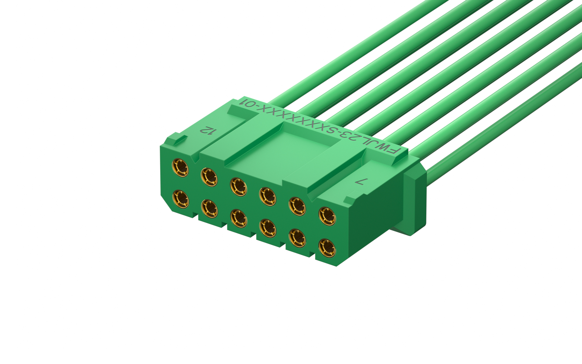 JL23, One-way plug cable, 10Circuits, L=500mm