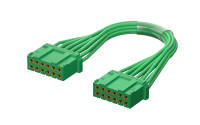 JL24, Two-way plug cable, 8Circuits, L=500mm