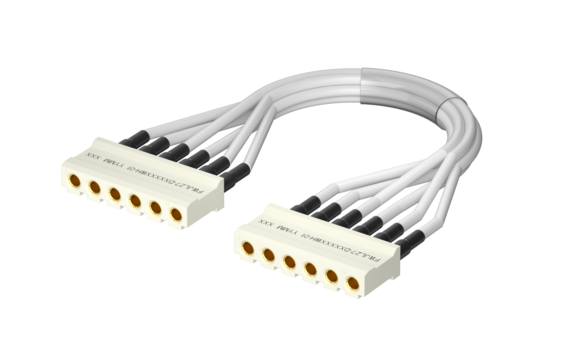 JL27, Two-way plug cable, 20Circuits, L=500mm