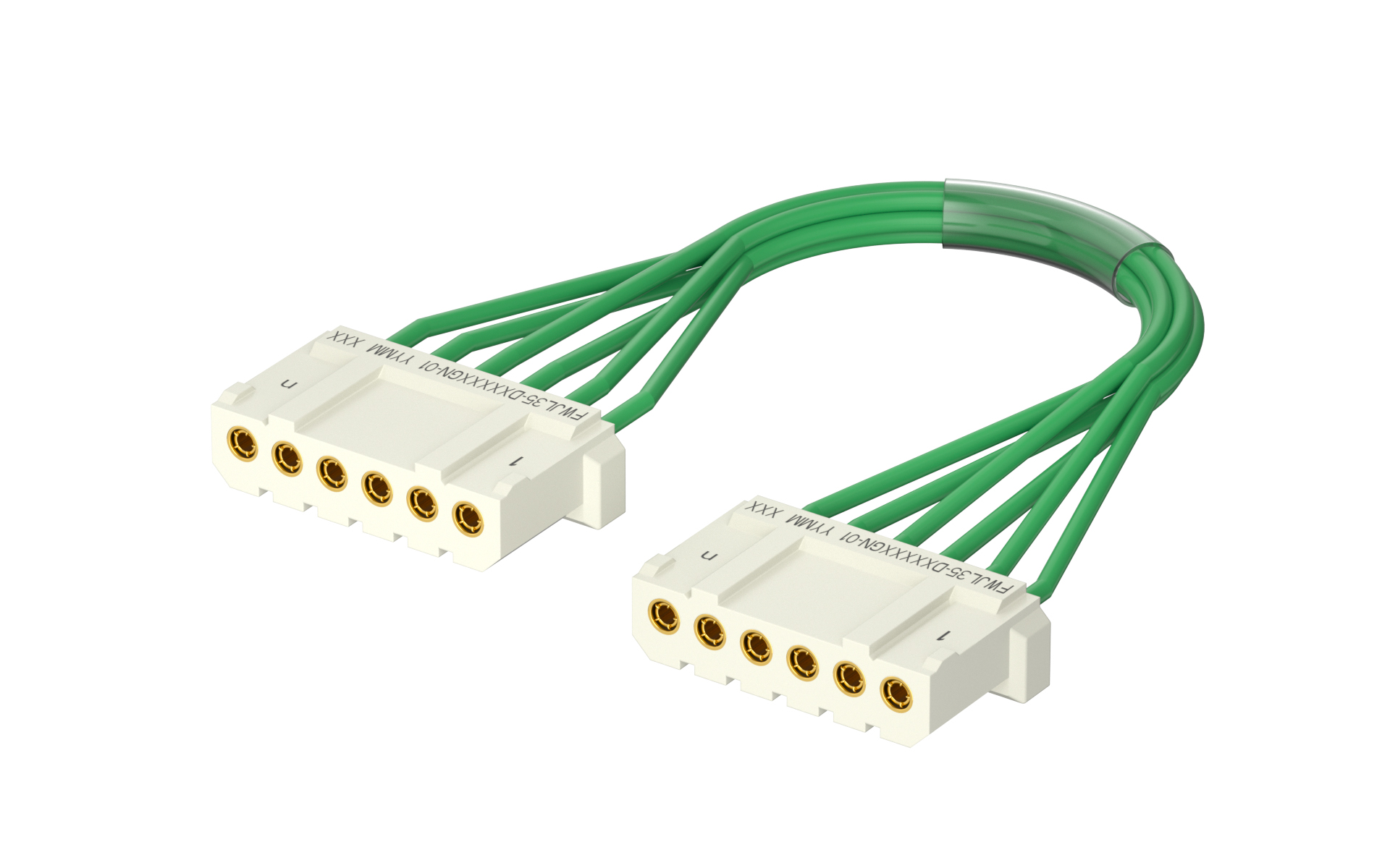 JL35, Two-way plug cable, 2Circuits, 0.5M