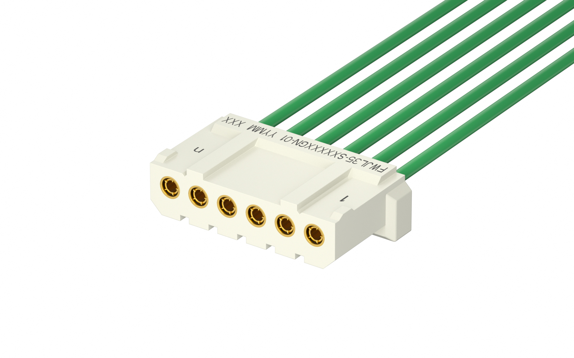 JL35, One-way plug cable, 6Circuits, L=300mm