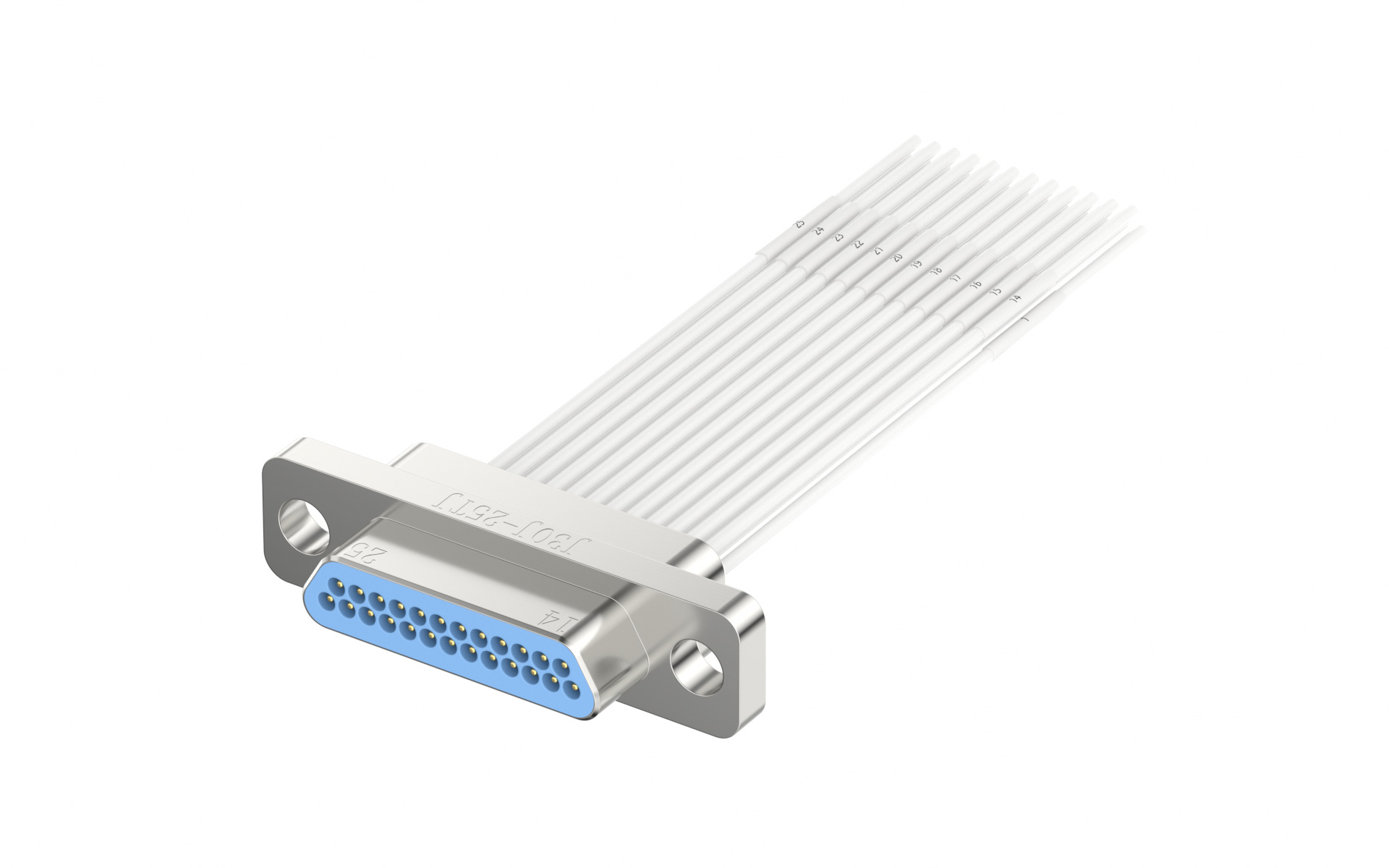 Micro-D connector, One-way plug cable, Male, 25Circuits, L=915mm (J30J-25TJ)