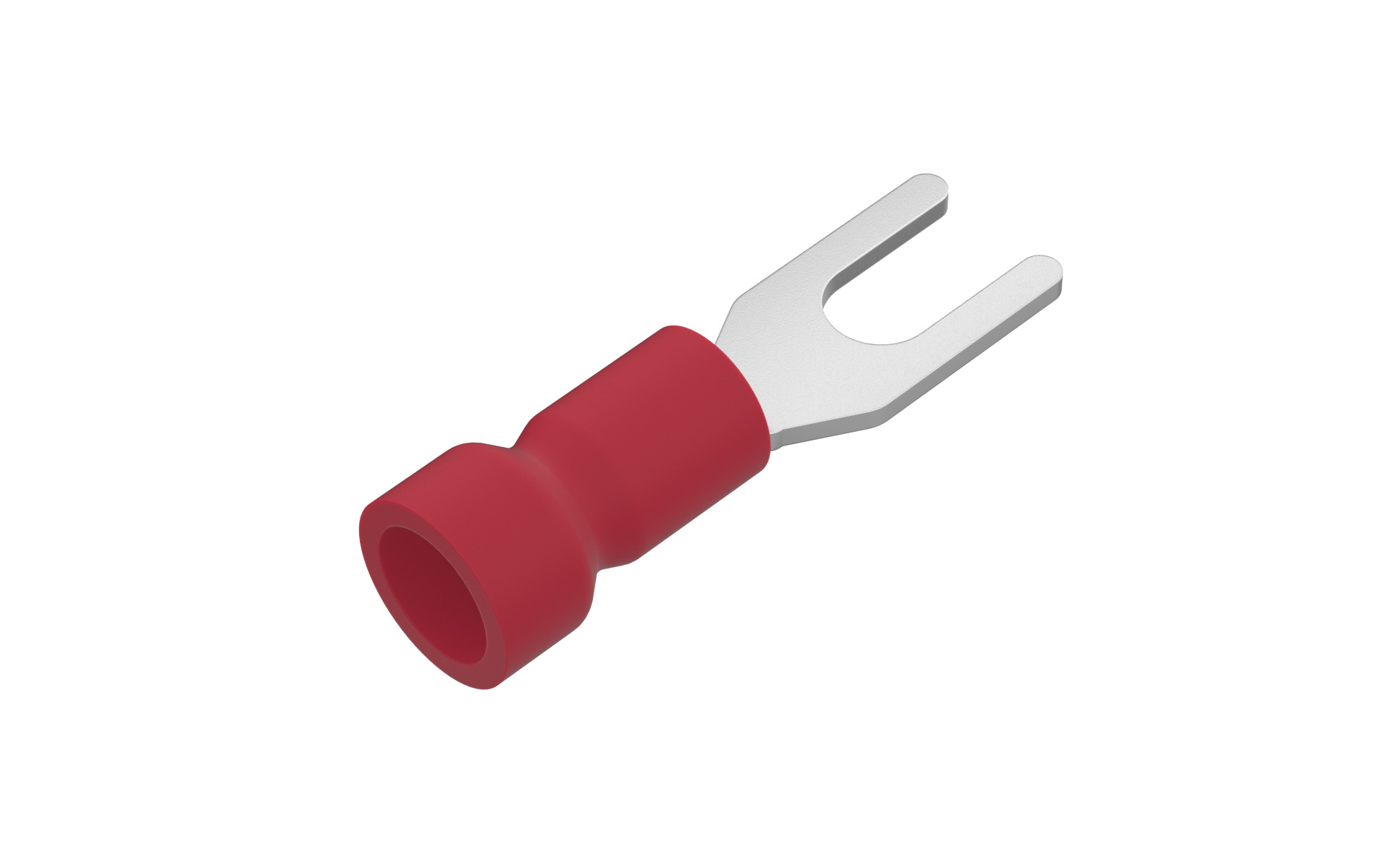 Spade tongue terminal, 1.5mm², ∅3.2, PVC Pre-insulated, Easy-entry, Red, Tin plated (SVE1.25-3.2)