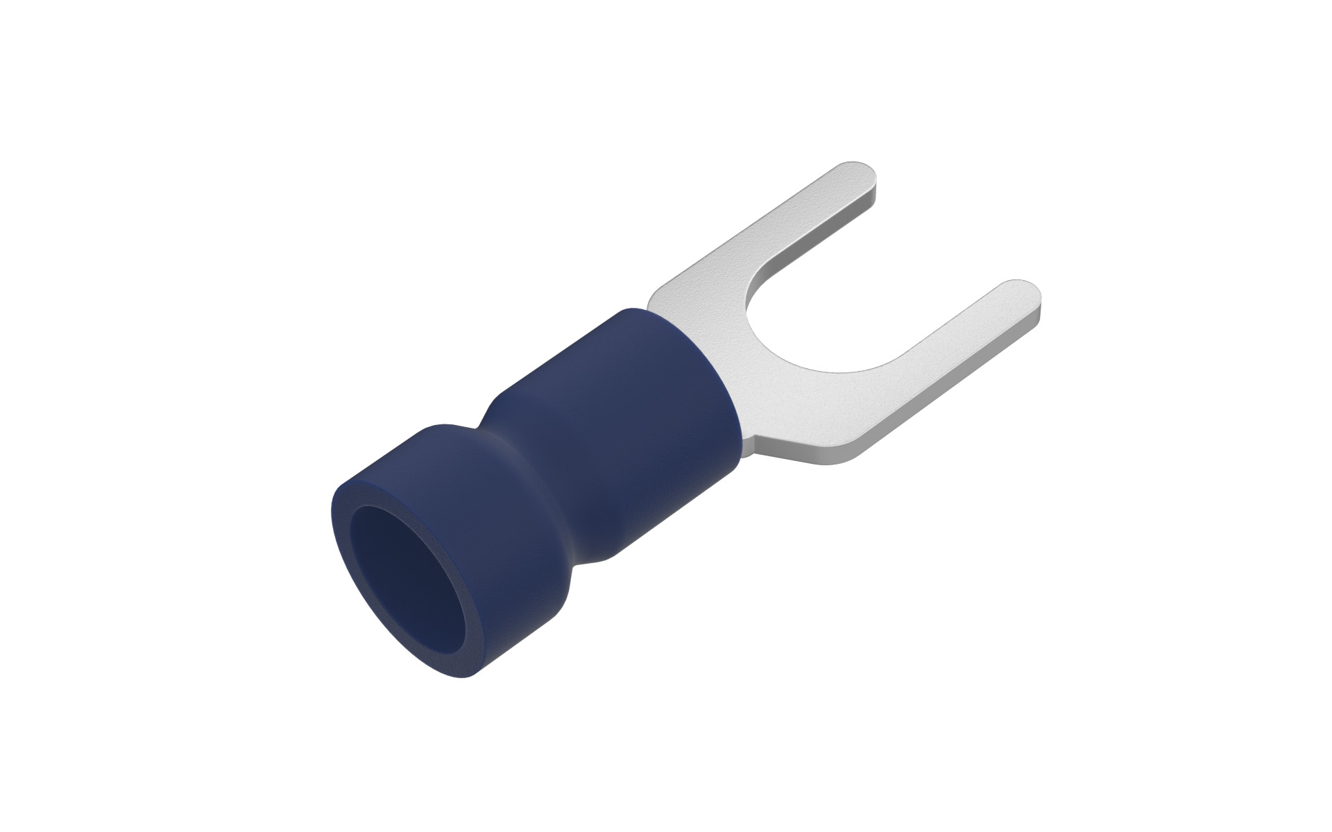 Spade tongue terminal, 2.5mm², ∅5.3, PVC Pre-insulated, Easy-entry, Blue, Tin plated (SVE2-5S)
