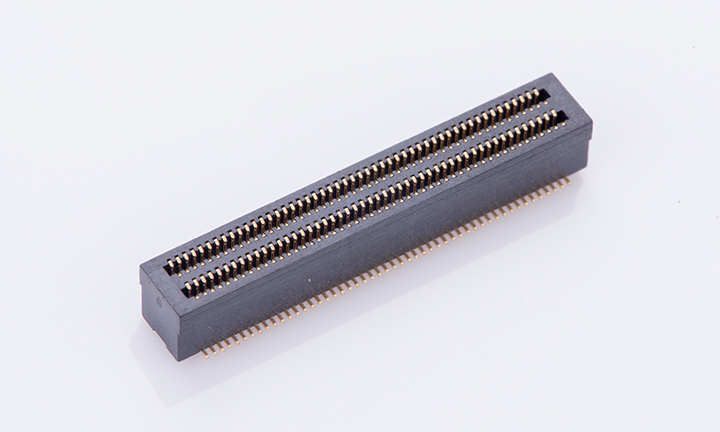 板到板连接器 0.5mm 立贴 100位 母座(有柱)(H1=4.5mm)