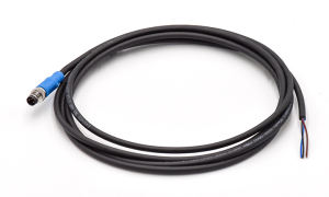 M8 CABLE MALE STRAIGHT  ENDED  UNSHIELED ,A-CODED ,3Circuits ,PLUG ,0° ,PUR ,2M