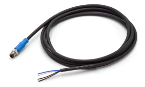 M8 CABLE MALE  STRAIGHT  ENDED  UNSHIELED ,A-CODED ,4Circuits ,PLUG ,0° ,PUR ,2M