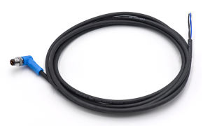 M8 CABLE  RIGHT ANGLE  ENDED  UNSHIELED ,A-CODED ,4Circuits ,PLUG ,90° ,PUR ,2M