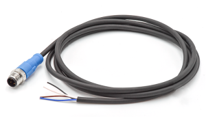 M12 CABLE  STRAIGHT  ENDED  UNSHIELED ,A-CODED ,4Circuits ,PLUG ,0° ,PUR ,2M