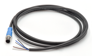 M12 CABLE  STRAIGHT  ENDED  UNSHIELED ,A-CODED ,5Circuits ,PLUG ,0° ,PUR ,2M