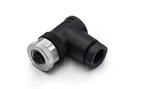 M12X1.0 FEMALE  RA UNSHIELDED SCREW ,A-CODED ,5Circuits ,PG9