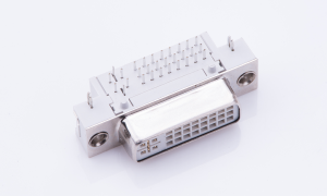 DVI Female  (24+5)Circuits 90° Angle (DIP) White