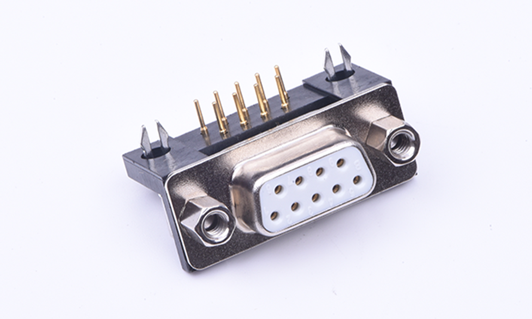Machined pin D-SUB 90°Angle Female 9Circuits