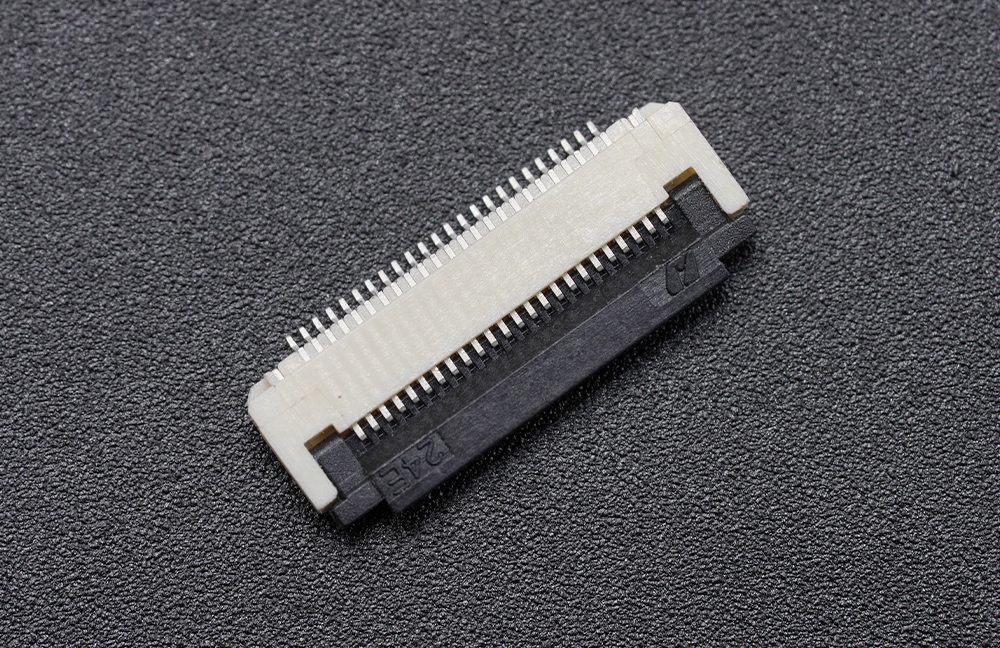 FPC/FFC連接器 0.5mm 臥貼下觸點 24位(2mm)(掀鎖)
