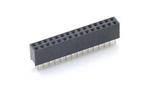 Female Header 2mm ,Double row ,30Circuits ,180° Vertical(DIP) ,1μ" ,PA6T
