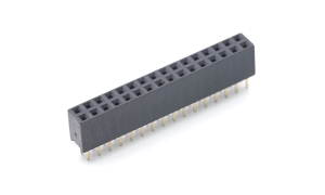 Female Header 2mm ,Double row ,32Circuits ,180° Vertical(DIP) ,1μ" ,PA6T