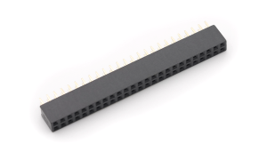 Female Header 2mm ,Double row ,50Circuits ,180° Vertical(DIP) ,1μ" ,PA6T